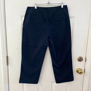 Fresh Produce Woman's Black Sophia Stretch Sophia Capri Sz Lr